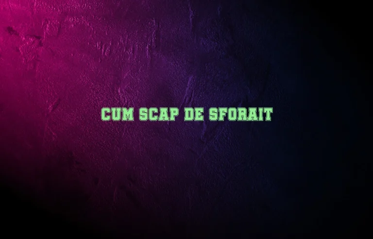 cum scap de sforait